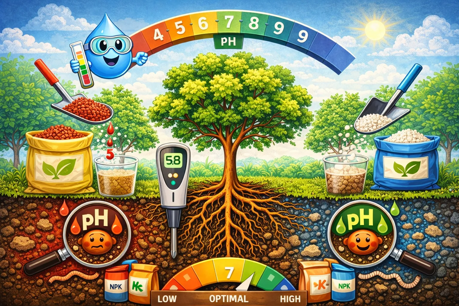 بنر وبلاگی مقدار پی اچ مناسب برای گیاهان رایج در ایران 3