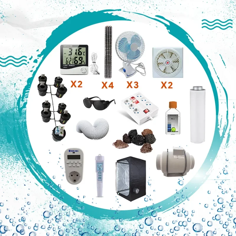 پکیج کامل کشت هیدروپونیک 8 گلدان