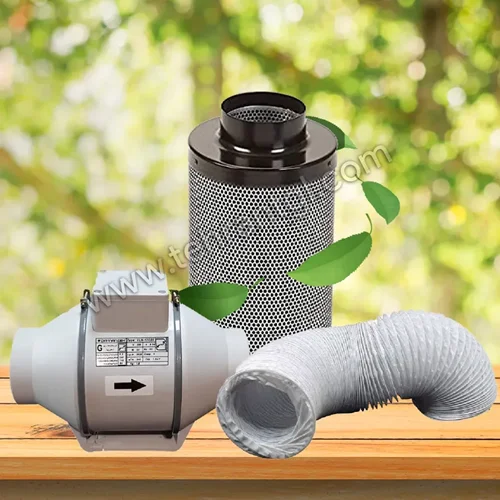 پکیج فیلتر کربن 35 سانتی دهانه 20 بلک اوپس به همراه فن بین کانالی دمنده VLN-20C2S