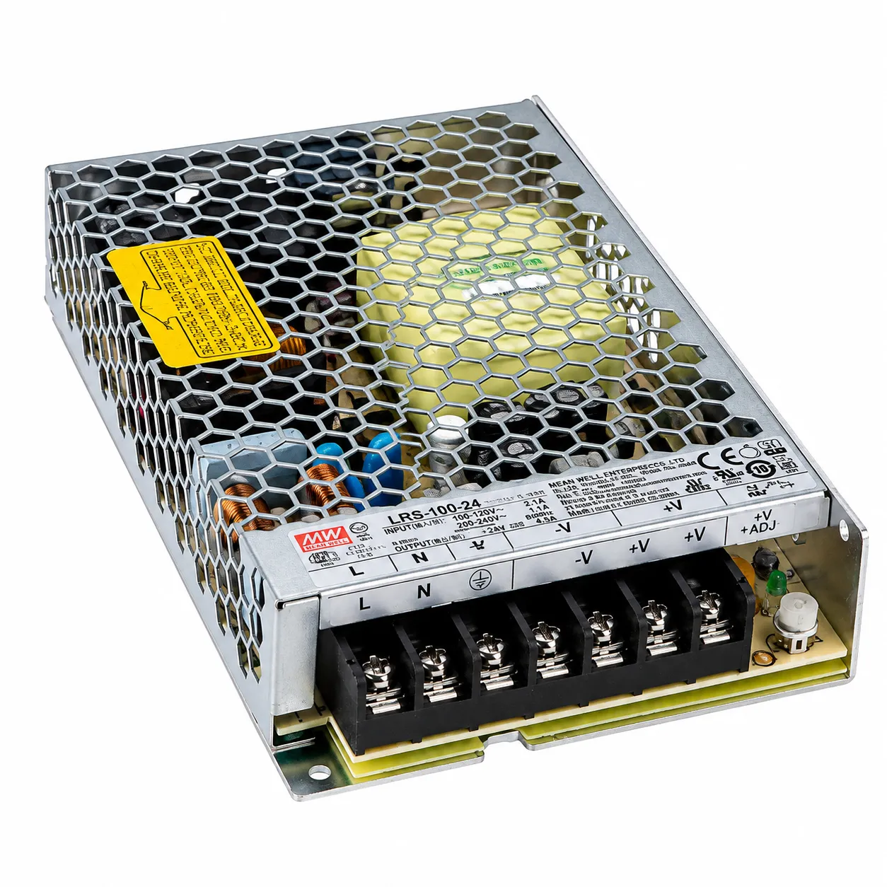 منبع تغذیه سوئیچینگ 150 وات 6.5 آمپر MEAN WELL مدل LRS-150-24