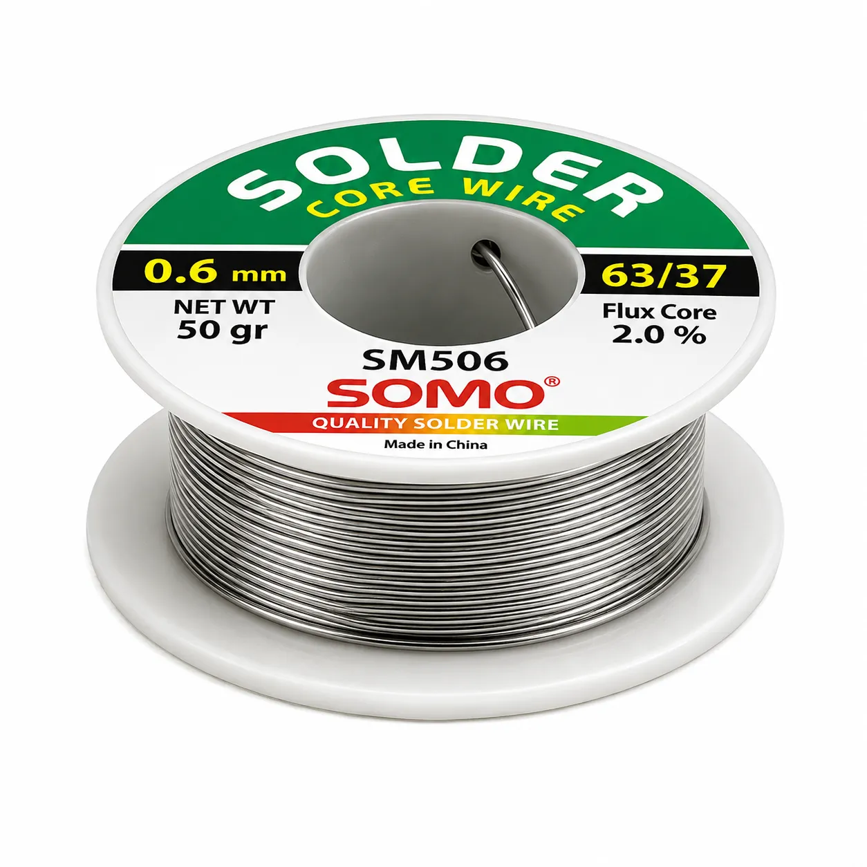 سیم لحیم قطر 0.6 میلی متر سومو مدل SM 506 وزن 50 گرم