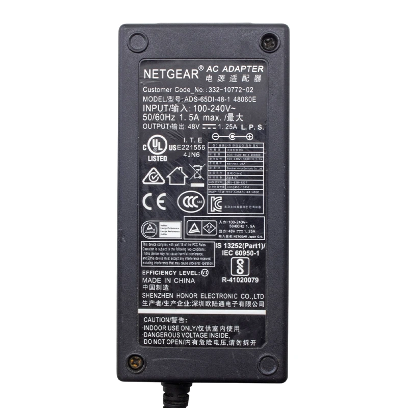 آداپتور لپ تاپی 48 ولت 1.25 آمپر NETGEAR