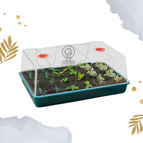 کلون باکس گرین هوس هیتر دار گارلند سایز 22.5*40*58 | Mini Greenhouse with Garland Heater XL
