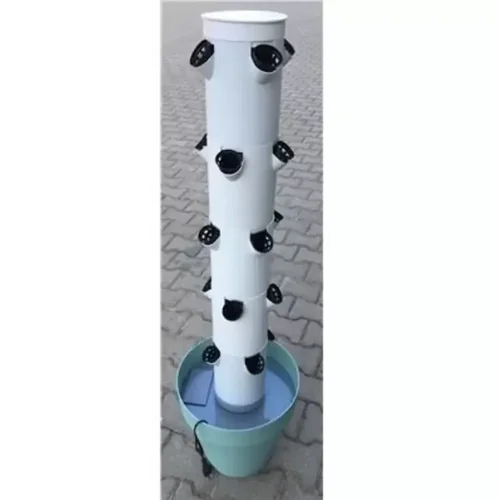 سیستم هیدروپونیک 20 گلدان ارتفاع 130 سانتی متری ایستاده | Hydroponic Agricultural Tower System - 130cm