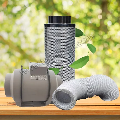 پکیج فیلتر کربن 70 سانتی دهانه 20 بلک اوپس به همراه فن بین کانالی دمنده VLN-20C2S