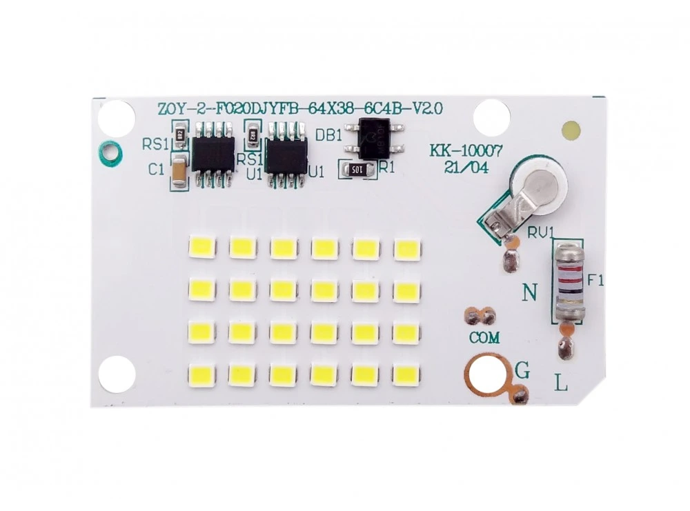چیپ LED DOB سفید مهتابی 20 وات 220 ولت AC ابعاد 64x38 میلی متر Anti Surge