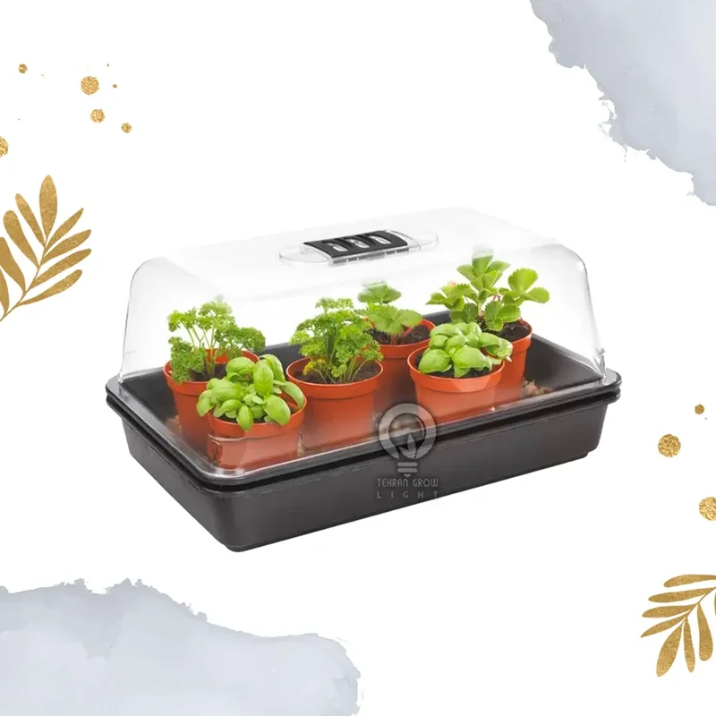 کلون باکس گرین هوس هیتر دار ابعاد 38X24.5X19.5 سانتی متر | Heated Mini 38X24.5X19.5cm Greenhouse