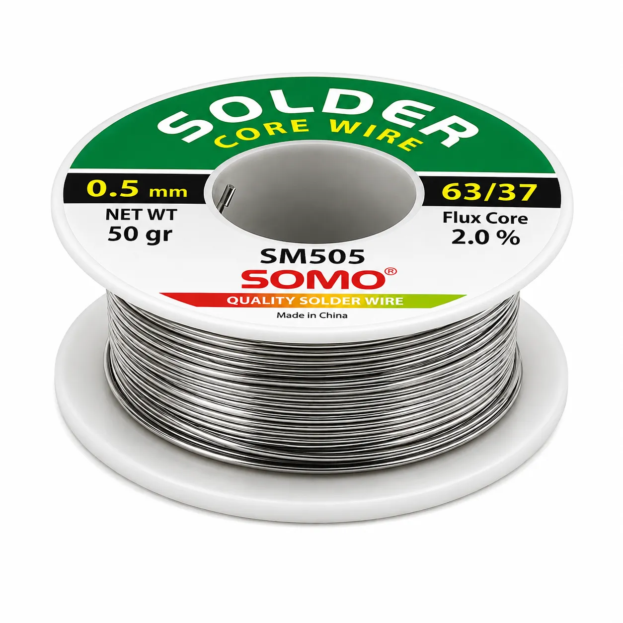 سیم لحیم قطر 0.5 میلی متر سومو مدل SM 505 وزن 50 گرم