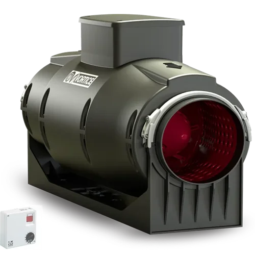 فن بین کانالی سایلنت ورتیس دهانه 12.5 سانتی متر | Vortice Lineo 125 Quiet Round Duct Type Silent Fan