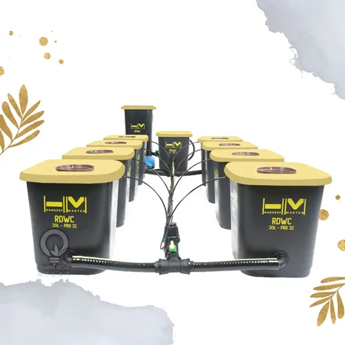 سیستم هیدروپونیک RWDC هاروست مستر 8 سطله 30 لیتری | Harvest Master RDWC 8 Pot 30 Litre