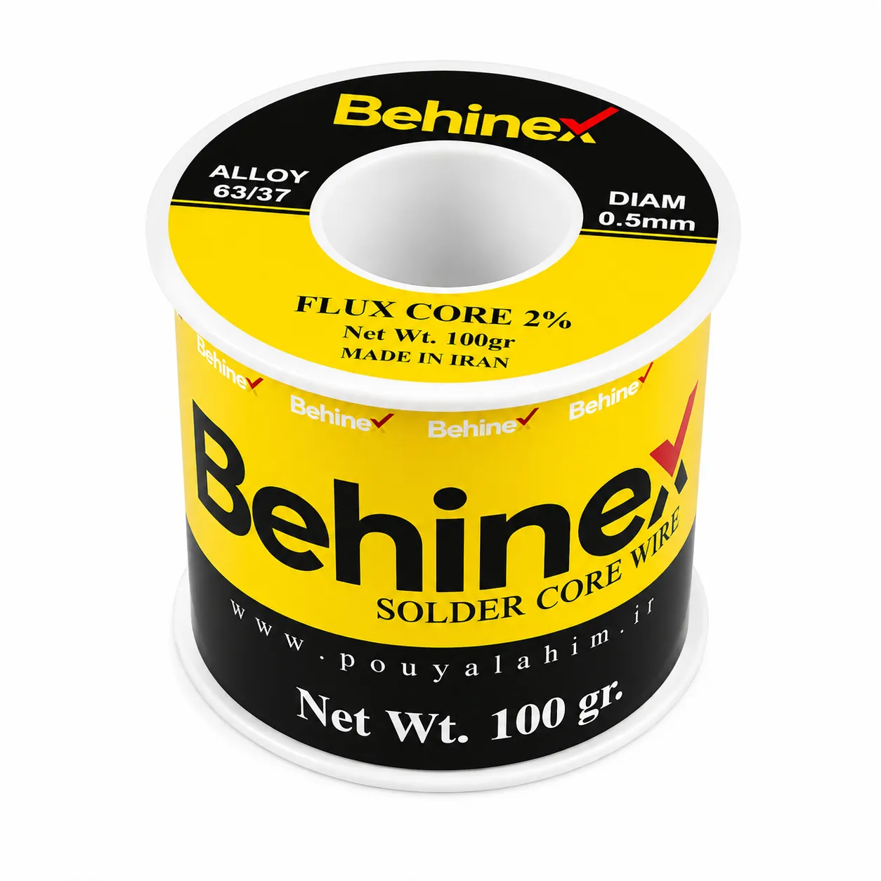 سیم لحیم قطر 0.5 میلی متر بهینکس وزن 100 گرم