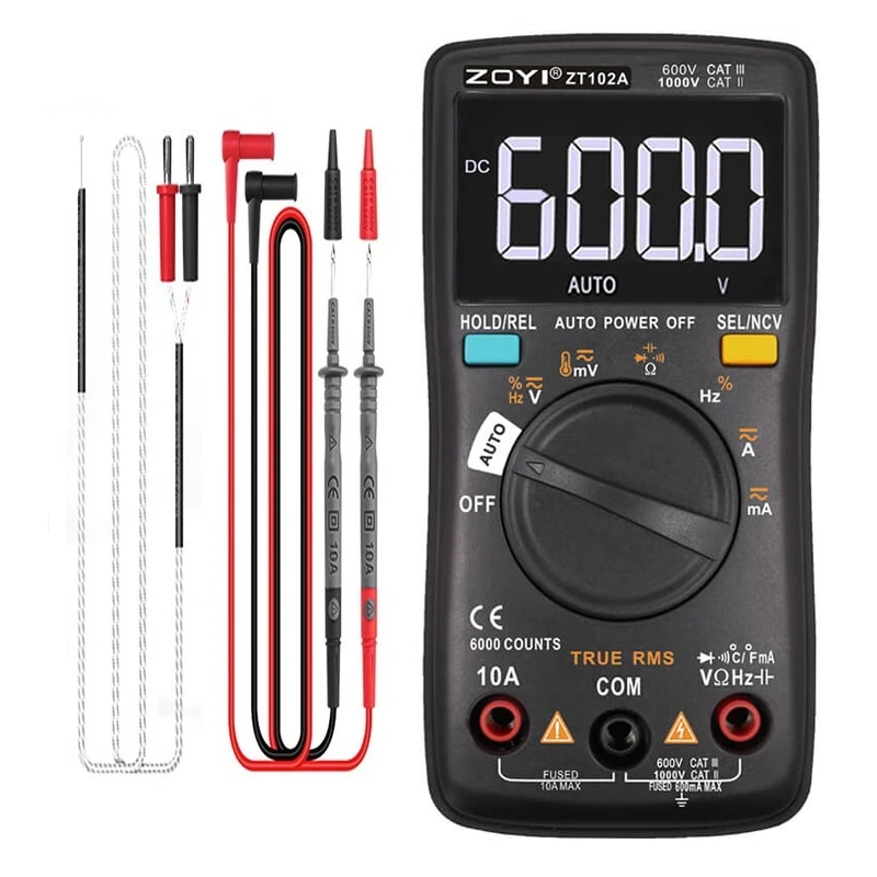 مولتی متر دیجیتال اتو رنج ZOYI مدل ZT102A
