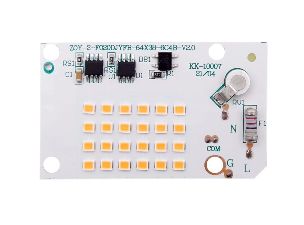 چیپ LED DOB آفتابی 20 وات 220 ولت AC ابعاد 64x38 میلی متر Anti Surge