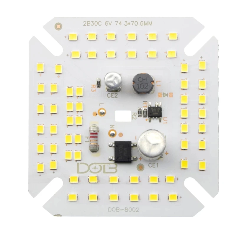 چیپ LED DOB سفید مهتابی 60 وات 220 ولت AC ابعاد 74.3x70.6 میلی متر Anti Surge