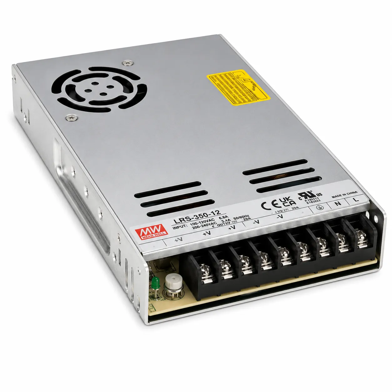 منبع تغذیه سوئیچینگ 300 وات 60 آمپر MEAN WELL مدل LRS-350-5
