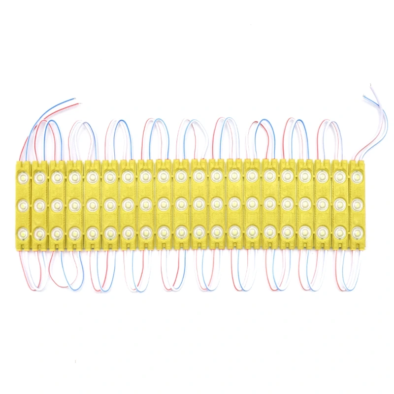 LED بلوکی لنز دار زرد 12 ولت DC بسته 20 عددی