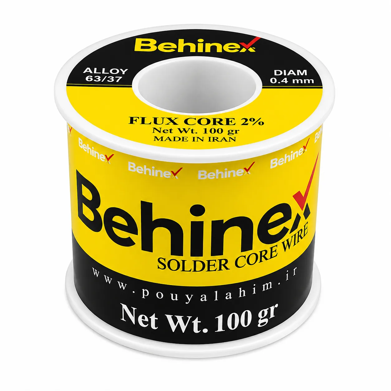 سیم لحیم قطر 0.4 میلی متر بهینکس وزن 100 گرم