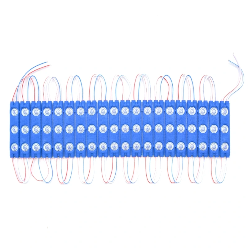 LED بلوکی لنز دار آبی 12 ولت DC بسته 20 عددی