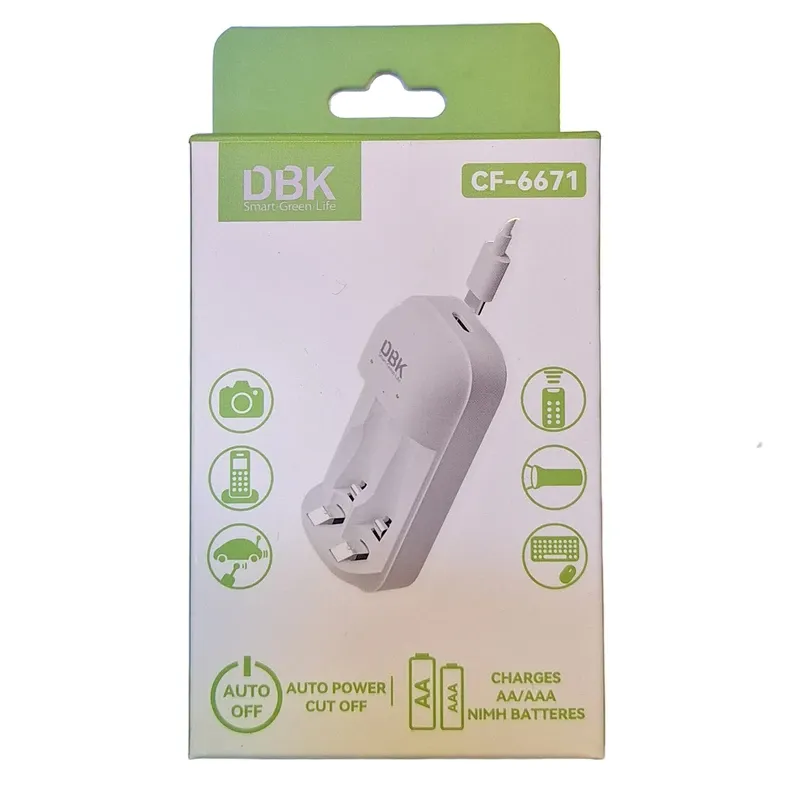 شارژر باتری قلمی و نیم قلمی USB برند DBK مدل CF-6671