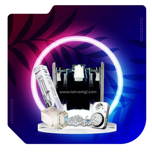 ست لامپ رشد گیاه 400 وات دوره گلدهی فیلیپس | Philips 400w Bloom Set & Mirror Reflector