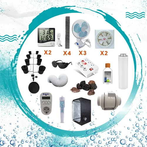 پکیج کامل کشت ایروپونیک 8 گلدان