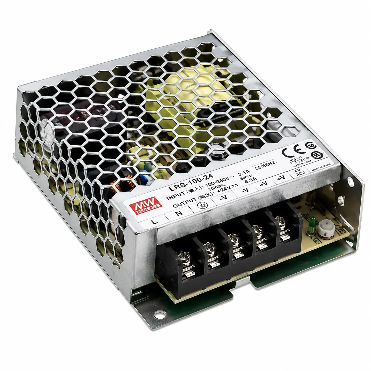 منبع تغذیه سوئیچینگ 50 وات 10 آمپر MEAN WELL مدل LRS-50-5