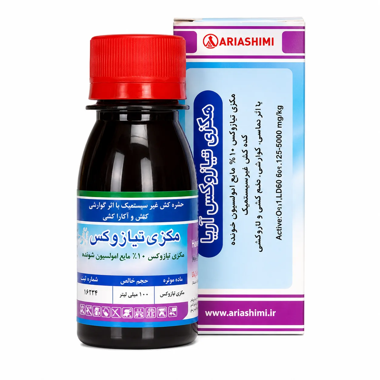 کنه کش هگزی تیازوکس آریاشیمی حجم 60 سی سی