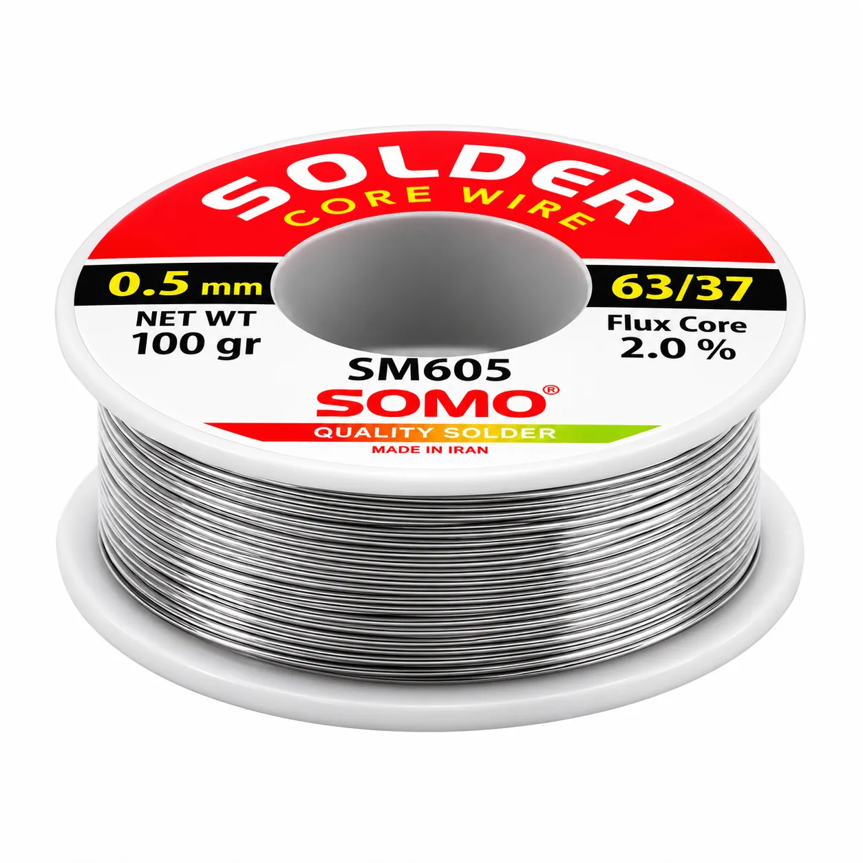 سیم لحیم قطر 0.5 میلی متر سومو مدل SM 605 وزن 100 گرم