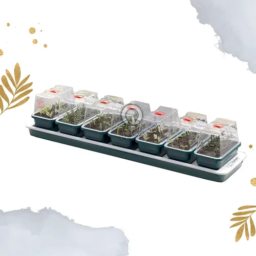 کلون باکس گرین هوس هیتر دار گارلند 7 محفظه | Garland 7 Compartment Mini Greenhouse with Heating