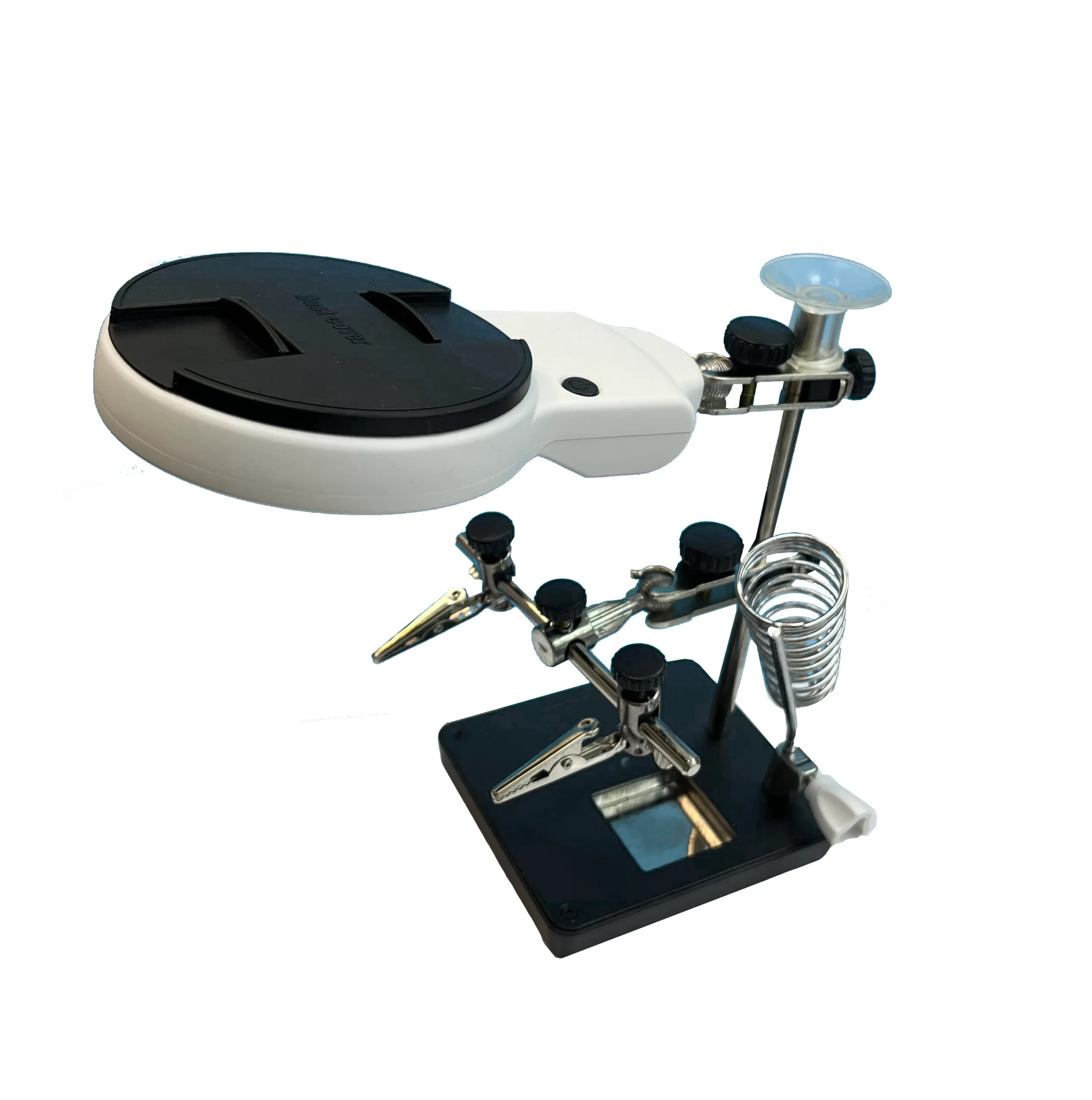 گیره مونتاژ ذره بین دار دارای پایه هویه مدل MG16129AC
