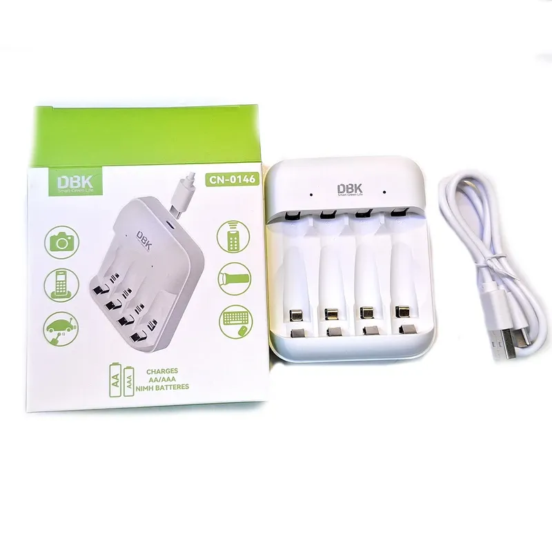 شارژر باتری قلمی و نیم قلمی USB برند DBK مدل CN-0146