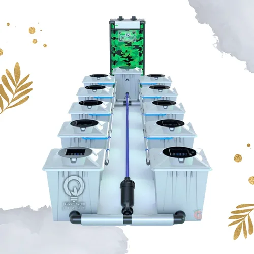 سیستم هیدروپونیک RWDC آلین هیدروپونیک پرو سیلور 10 سطله 20 لیتری | Alien Hydroponics RDWC PRO Silver 10 Pot 20 Litre