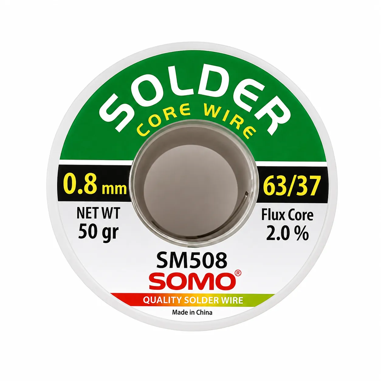 سیم لحیم قطر 0.8 میلی متر سومو مدل SM 508 وزن 50 گرم