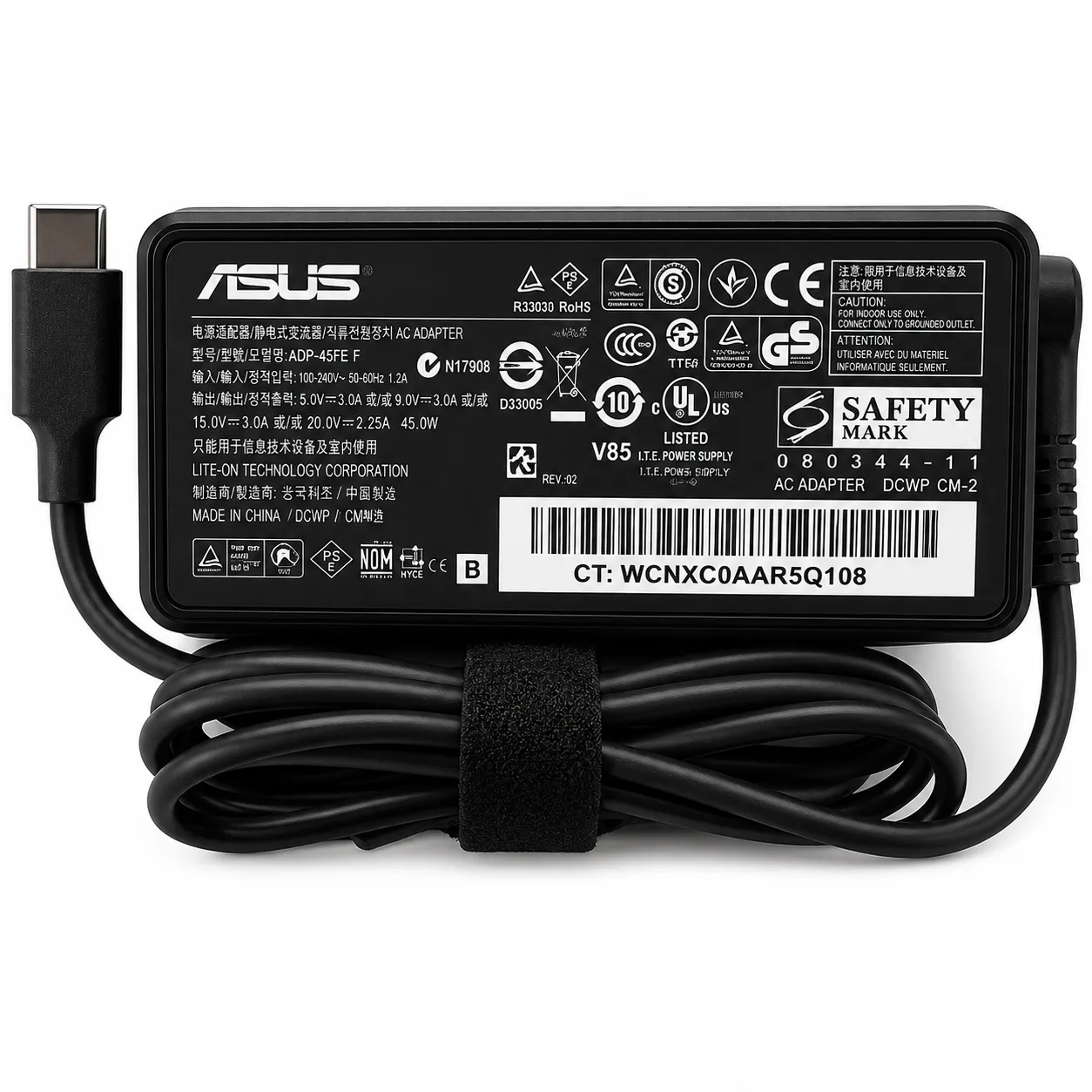 شارژر لپ تاپ 20 ولت 3.25 آمپر تایپ C ایسوس ASUS